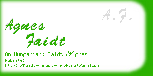 agnes faidt business card